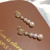 3-8mm Near Circular Gradient Natural Fresh Pearl Earrings Temperament Small Square Retro Ear Studs Net Red Earrings Female CX220303