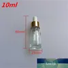 5 ML 10 ML Trasparente Trasparente Mini Flacone Contagocce di Vetro Esssentail Fiale di Olio e liquido Bottiglie Pipetta All'ingrosso Vasi 24 pz