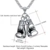 Boxing Glove Pendant Men Necklace Gold Color rostfritt stål Hip Hop -mode Sport Fitness Jewelry Wholeslae Dropship5312045