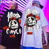 ZAZOMDE Hip Hop T-shirts Chemise Panda Imprimer Coton Manches courtes Lâche Cool Hommes T-shirt Casual O-Cou Summer Mens Punk T-shirt Mode LJ200827