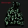 Casual Camouflage Luminous Hooded Hoodies Herr Mens Womens Fashion Streetwear Cardigan Sweatshirts Loose Hoodies Lovers Tops Clothing Asian Size S-3XL Hip Hop