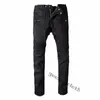 Heren Designer Jeans Verontruste Ripped Biker Slim Fit Motorcycle Biker Denim Voor Heren Mode Mans Zwarte Broek voor hommes