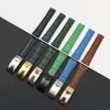 Whole Genuine Leather Watch strap For fit Rx Watch Strap with deployment Bracelet 20mm Green Brown Blue Black253r