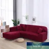 Sectional Couch Covers L-Shaped Corner Sofa Covers Soft Furniture Slipcovers Polyester Fabric Stretch Solid Color Sofa Covers D3