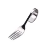 Aço inoxidável Curta de talheres Creative Creative Curved Handle Cutlery Bent Fork Talheres para Sobremesa Acessórios de Cozinha LXL1201