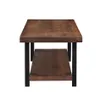 US Stock U_style Möbler Idustriell Kaffebord Solid Trä + MDF och Järnram med öppen hylla A00 A24