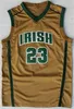 İrlandalı St. Vincent Mary Forma Erkekler Basketbol Lisesi 23 Erkekler Yeşil Beyaz Uzak Takım Tüm Dikişli Spor Yüksek Kalitesi