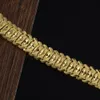 Wide Chunky 8.3" 18K Yellow Gold Filled Chain Bracelets For Men Women Classic Style Gift