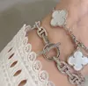 Bracciale punk di qualità di lusso con design cavo e diamante scintillante per regalo di gioielli da sposa da donna in platino placcato oro rosa 18 carati PS3981A