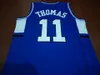 21S Rare bleu CURTIS Isiah Thomas # 11 College Basketball Jersey ou personnalisé n'importe quel nom ou numéro de maillot