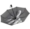 Ombrello a dito medio Pioggia antivento Ombrelli Ombrellone pieghevole creativo Impatto di moda Ombrelli neri Ombrelli pieghevoli KKA1614