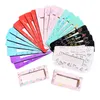 Groothandel nertsen wimpers gevallen lege wimper verpakking doos in bulk make-up multicolor papieren dozen glitter vlinders pakket make-up wimpers case