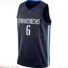 100% gestikte Kristaps Porzingis # 6 Navy Swingman Jersey XS-6XL Mens Throwbacks Basketbal Jerseys Goedkope Heren Vrouwen Jongeren