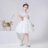 Girl's Dresses Kid Flower Girl For Wedding Birthday Party Gowns White Feathers Short Formal Princess Dress Pageant Cute1