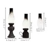 Creative Resin Crafts Nostalgic Kerosene Lamp Candle Holder Decoration Vintage Glass Cover Lantern Candlesticks Home Decor Gifts LJ201204