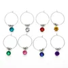 8st Crystal Wine Charms Party Favors Bridal Shower Wedding Presents Identifier Drick Marker Rings Taggar Holiday Event Giveaways