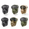 Máscara tática de airsoft para esportes ao ar livre Equipamento de proteção facial para tiro de airsoft Metal aço malha de arame Full FaceNO03-202