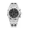 Men's Luxury Automical Watch Recin Royal Brand Silver White Stainless Steel Case 26331st OO 1220st 02 BlackCalen316G