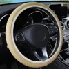 Anti-Slip PU Microfiber Universal Embossing Leather Auto Steering- wheel Cover Car Steering Wheel Cover Interior Accessories