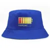 Designer Bucket Bomull Sun Hat Batteriladdning Utskrift Stil Kvinnor Summer Cap Fiske Hattar 6 Färger