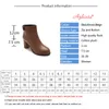 APHIXTA Ankle Boots For Women Soft Leather Ankle Boots Women Winter Shoes Women Square High Heel Boots Shoes Button And Zip Y200115