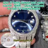 eternity 2021 RFF Diamond inlaid version 40 126334 126333 Black Dial SA2824 Automatic 126300 Mens Watch 904L Steel Iced Out Diamon246Y