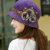 Cappelli lavorati a maglia da donna Sciarpa Abbassa orecchie decorate Cappelli Gorras Skullies Berretti Inverno Caldo cappello all'uncinetto per donna 20221