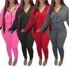 Mulheres agasalhos de algodão outono inverno roupas jaqueta + calças cor sólida 2 peça conjunto casual sweatsuits outfits jogger ternos 4025