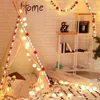 2M Pompom Ball Garland 2cm Pom Banner decoration Nordic Style Wall Hanging Kids Baby Room Home Nursery Wedding Decor party