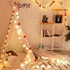 2 metr Ins Series Nordic Decor Wełny Filc Ball String DIY Kolorowe Pompon Wisiorek Garland Handmade Przedszkole Dzieci Dekoracja pokoju