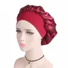 Mode Satin Bonnet Soie Bouclés Cheveux Longs Naturels Bonnet De Sommeil Femmes Nuit Extra Large Bandeaux Surdimensionnés Avec Bande Élastique