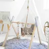 Nordic Style Bebek Spor Salonu Oyun Nursery Halk-Pull Toy Ahşap Çerçeve Bebek Oda Toddler Giysiler Raf Hediye Çocuk Oda Dekor C1003