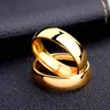 Simple stainless steel smooth Gold band Rings women men Engagement Wedding ring Fashion jewelry will and sandy