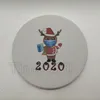 Artificielle Céramique Tasse Coaster Noël Noël Bande Dessinée Impression Père Noël Bonhomme De Neige 2020 Ronde Antidérapante Tasse Tapis Café Sous-verres T2I51670