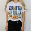 kuakuayu HJN Van Gogh Gemälde Vintage Mode Ästhetisches weißes T-Shirt 90er Jahre süßes Kunst-T-Shirt Hipster Grunge Top 220315