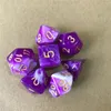 7PCSSet Polyhedral Game Dice Dice Dice i Dragons Table Board Roll Gry Kolorowe akrylowe kości