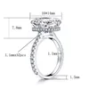 S925 Sterling Silber Verlobungsringe 6ct Eiform Diamant Paar Ehering Luxusschmuck Big 220207