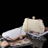 Clutch Bags Women's Crystals / Pearls Polyester Alloy Evening Bag Solid Color Beige