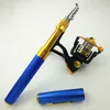 18m 21m pen shape rod spinning telescopic pocket rod rock fishing pole cast reel set portable mini metal shell fishing rod 201024251579