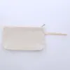 Diy Blank Sublimation Pillow Canvas Bags Women Zipper Makeup Bag Portable Handbag Heat Transfer Print Student Pen Bag