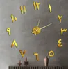 reloj reloj reloj reloj de pared Horloge 3D DIY acrílico espejo pegatinas Decoración del hogar Sala de estar Relojes de agujas de cuarzo