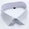 Long Sleeve Shirt Men Style New Stretch Fashion Solid Plain Black White Shirt Vetements Men Button Down Smart Casual Dressxxxxxl G0105