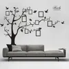 Grand Noir 3D DIY Photos Cadre Arbres PVC Stickers Muraux / Adhésif Famille Stickers Muraux Art Mural Décor À La Maison Salon Décorations 201106