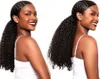 Kinky Curly Natural Ponytail Menselijk Haar voor Zwarte Vrouwen Wraps Around Clip In Trekkoord 140G African American Pony Tail Hairstyle