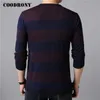 Coodrony Brand Sweater Men Spring Autumn Arrival Pull Homme Striped Oneck Pullover Clothes S tröjor Knitwear C1041 201221