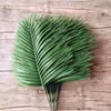 20pcs plastica artificiale palma foglie ramo piante verdi finto foglia tropicale casa decorazione di nozze disposizione dei fiori Y200104