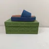 منصة مصممة إيطاليا Slide Sandals العلامة التجارية الفاخرة للأزياء Women Sandal Size 35-42 Model HY15