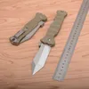 High Quality 23GVG Folding Knife 8Cr13Mov Satin Tanto Point Blade Black G10 Handle Outdoor Survival Tactical Knives