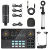 MAONOCASTER All-in-on Microphone Mixer Kits External Sound Card Audio Interface Podcaster With Condenser Mic for Studio Record