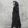 EAM Black Striped Split Split Joint Long CottonPadded Coat Loose Fit Women Parkas Fashion Spring Herfst JR501 201210